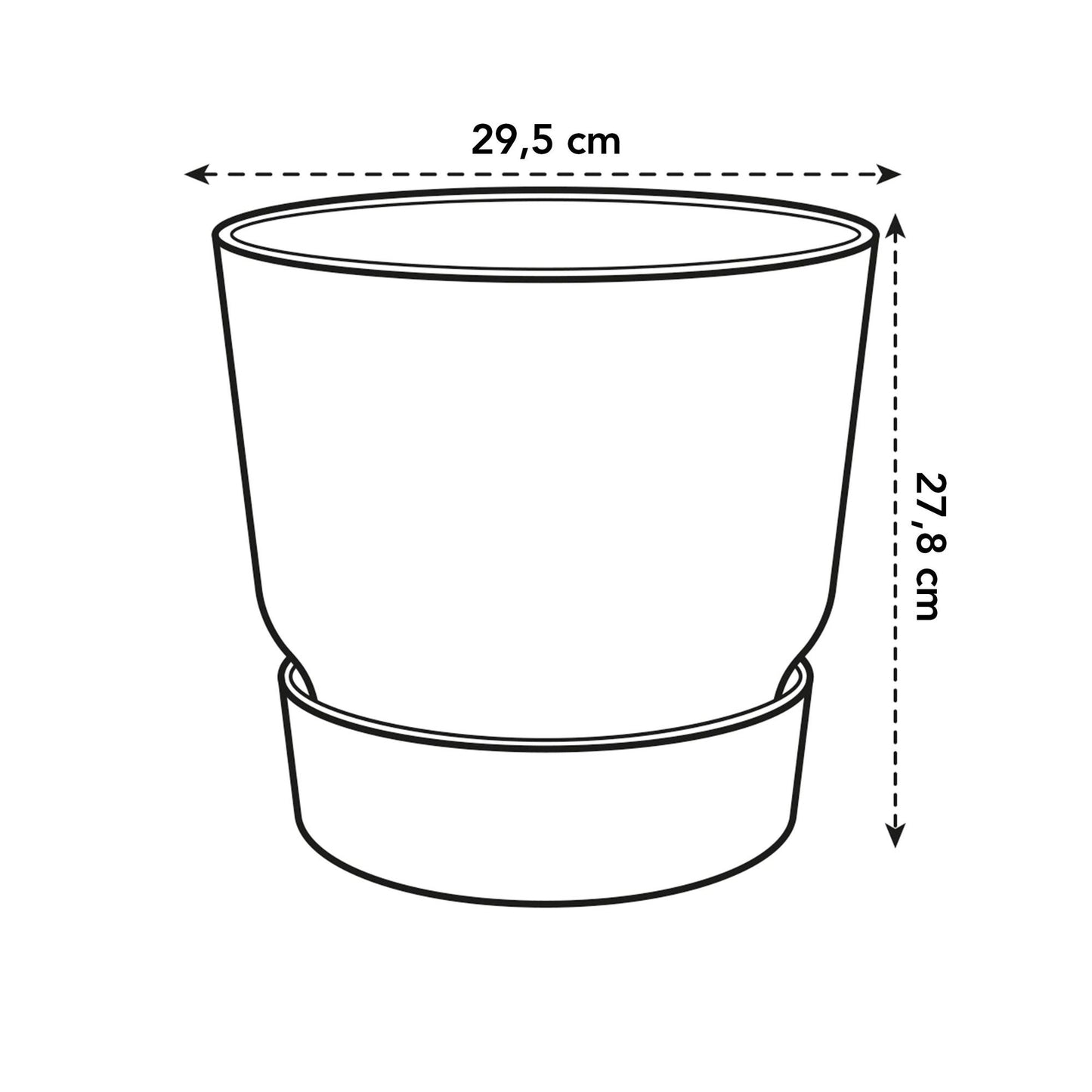 elho Greenville Round Pflanzgefäß Weiß D30 x H28 cm