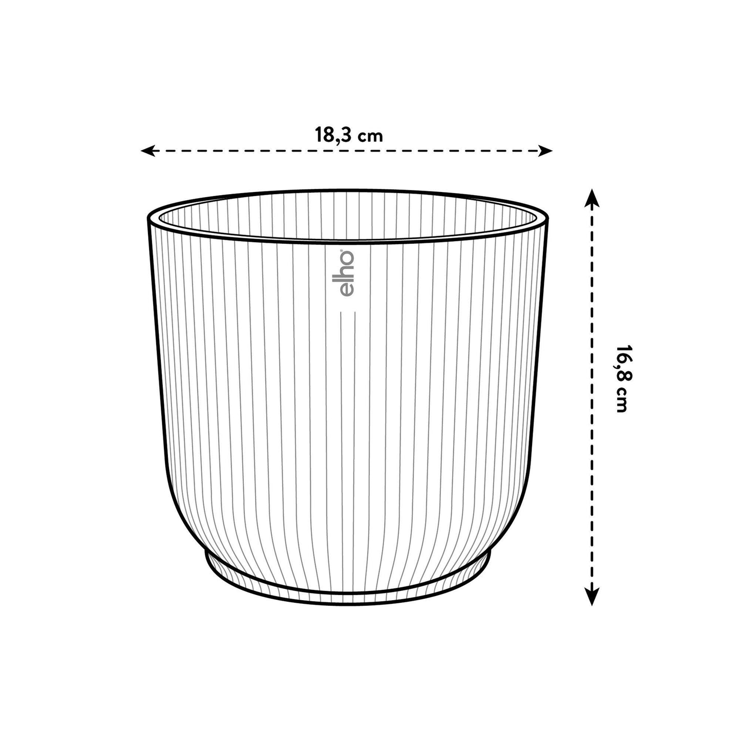 Elho Vibes Fold Round Blumentopf Rosé D18 x H17 cm