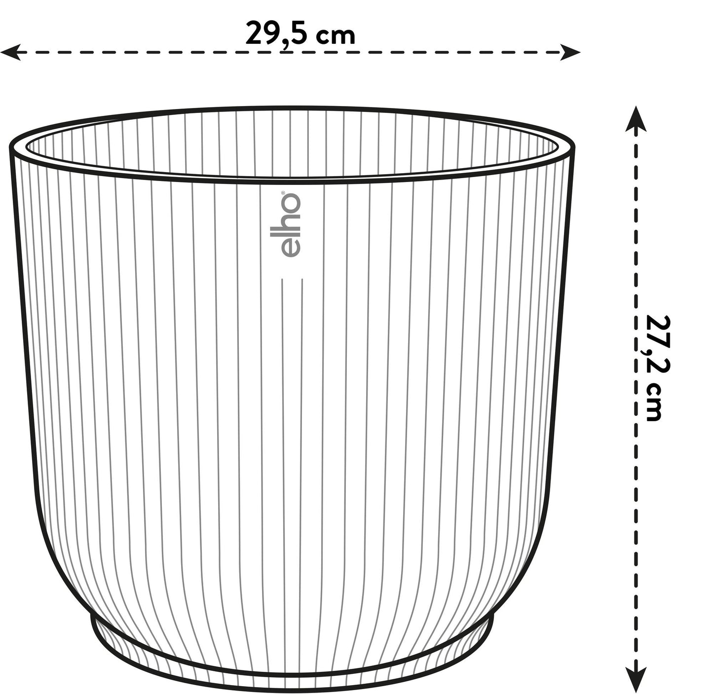 Elho Vibes Fold Round Topf Blau – Ø30 x H27 cm