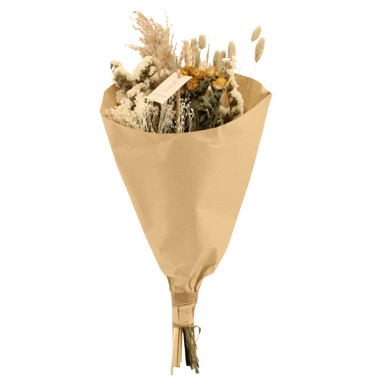 Trockenblumen Feldblumenstrauß Natürlich Ø20cm, 50cm hoch