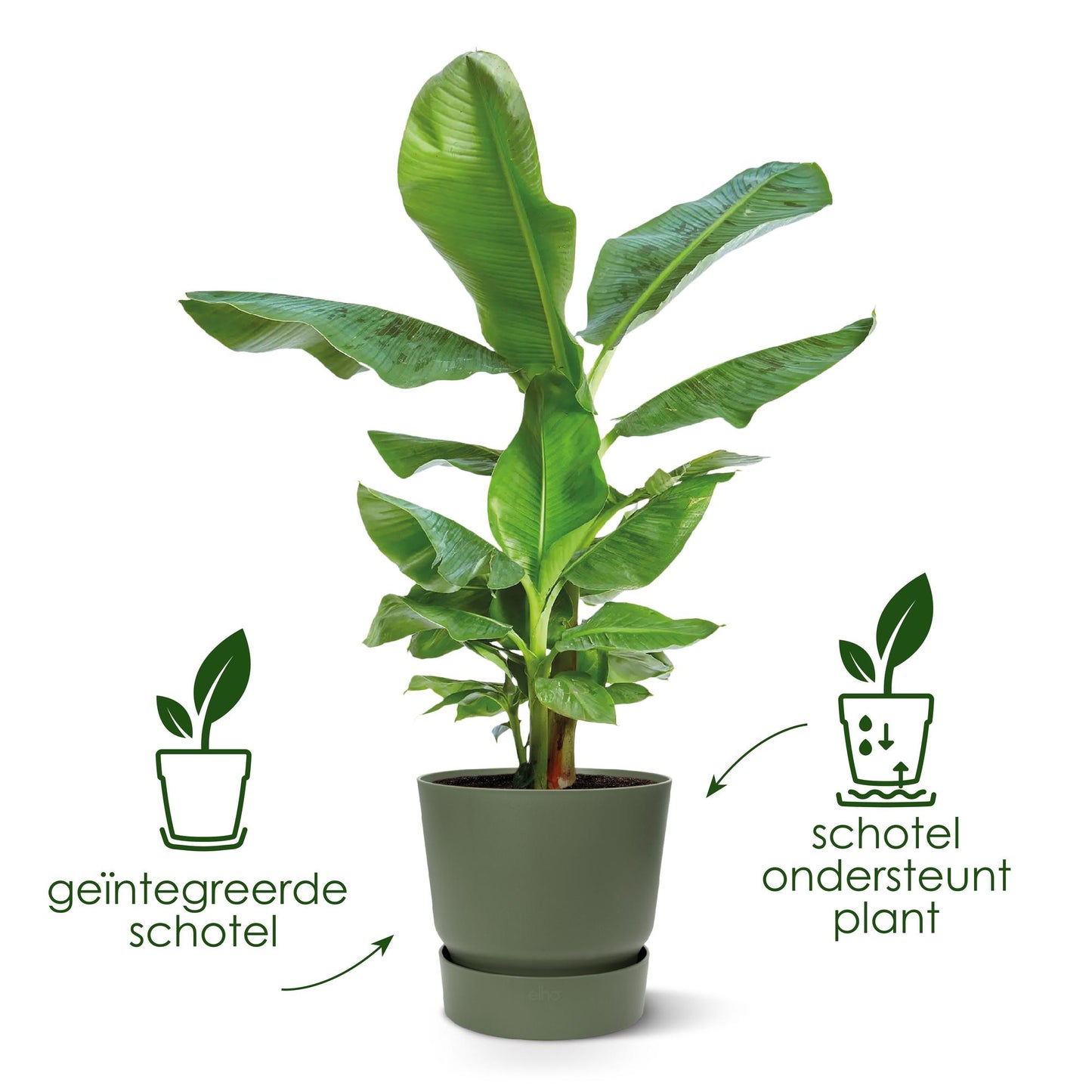 elho Greenville Rundtopf Weiß – Ø39 x H37 cm