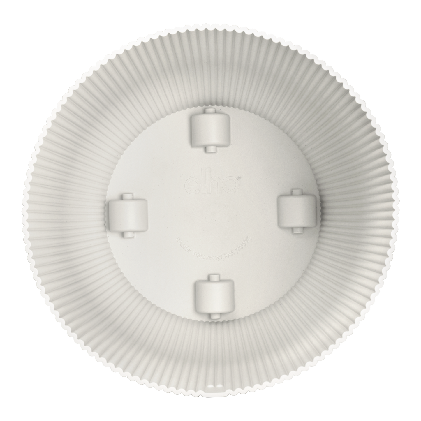 Elho Vibes Fold Round Topf Weiß mit Rollen D35 x H33 cm