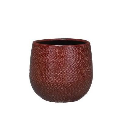 Keramiktopf Gabriel rund Bordeaux D14