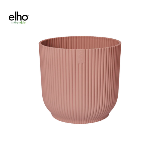 Pot elho Vibes Fold Round roze mit Rollen, Ø35 x H33 cm