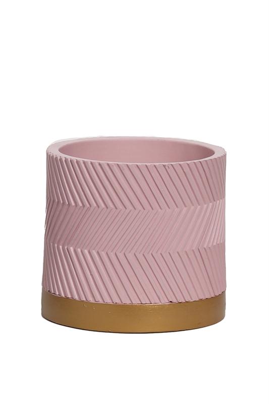 Pot Groovy Pink Matt D15 – Moderner Pflanztopf