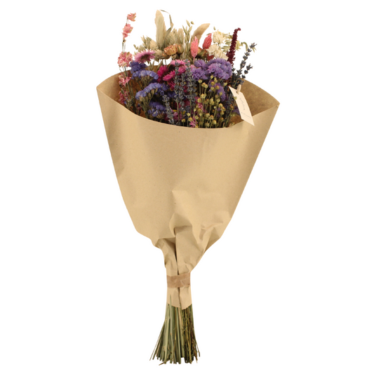 Trockenblumen Feldblumenstrauß Rosa – Ø20cm, 50cm hoch