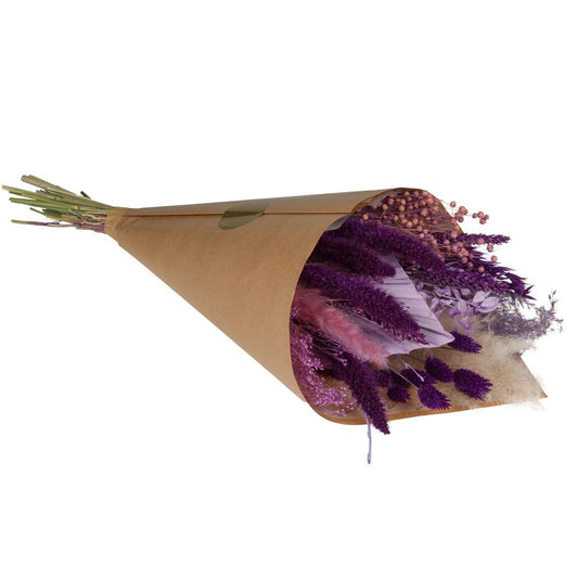 Getrocknete Blumen Field Bouquet Exclusive Large - Lila - 6 Sträuße