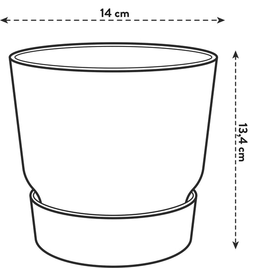 elho Greenville Round Pflanzentopf Grau D14 x H13 cm