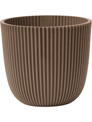 Capi Pot Nature Groove Warm Taupe D22cm – Nachhaltiger Pflanztopf