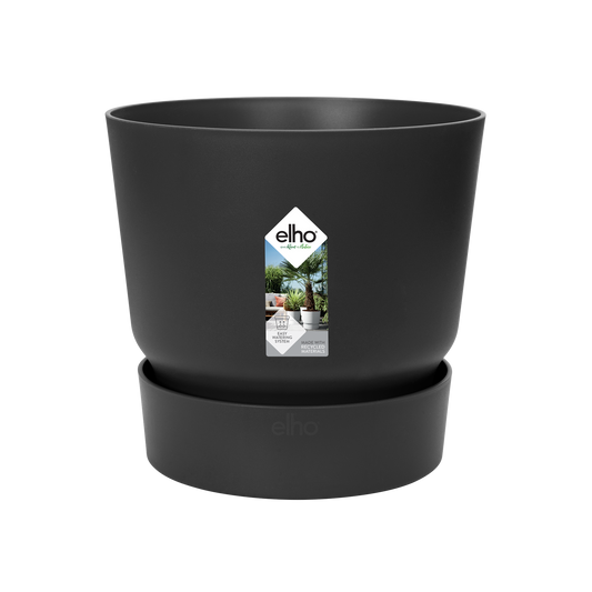 elho Greenville Round Pflanzentopf Schwarz D39 x H37 cm