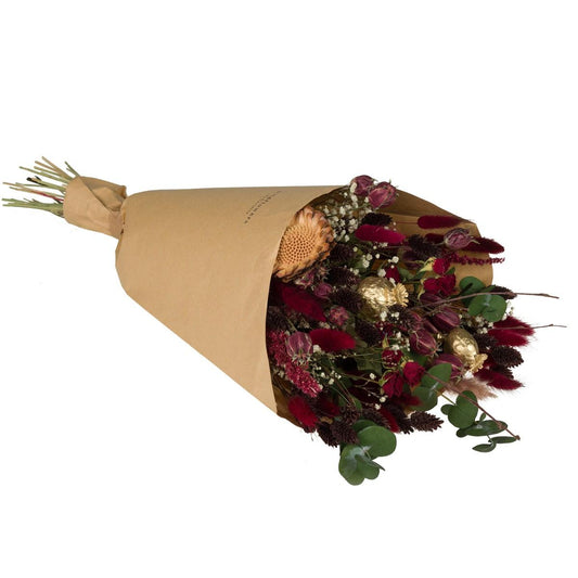 Trockenblumen Strauß Field Bouquet Large Scarlet Red – 8 Stück, ca. 60 cm
