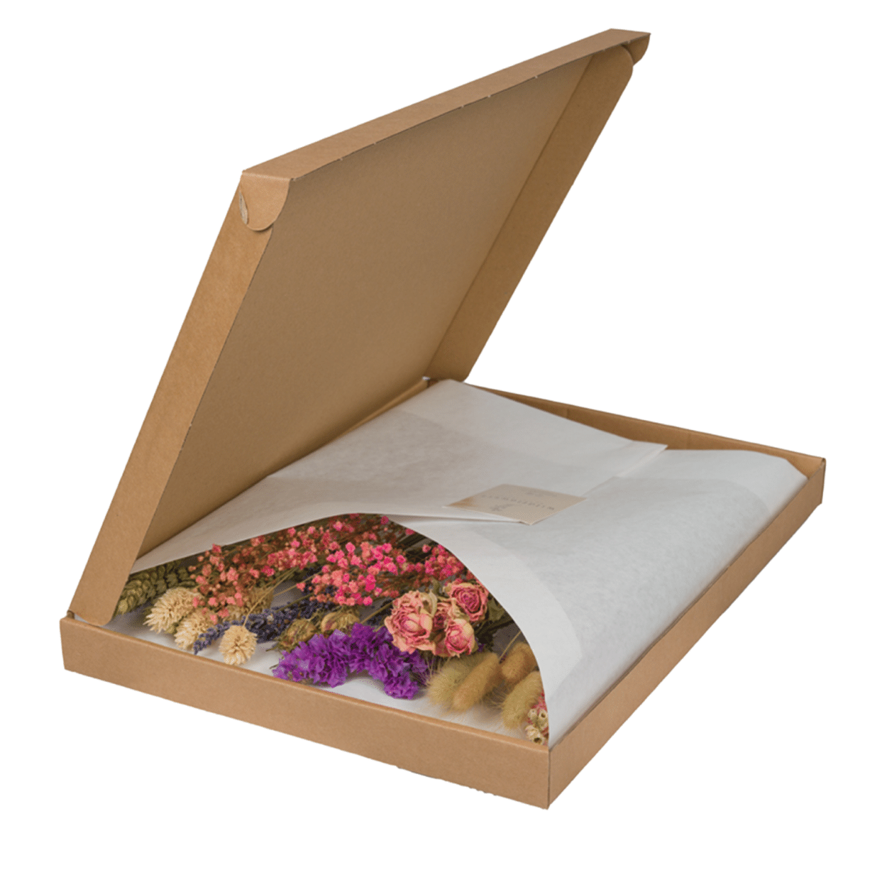 Elegante Trockenblumen im Briefkasten - Pink