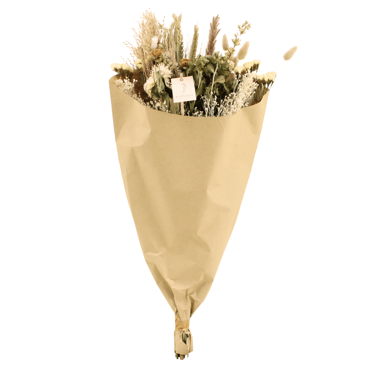 Trockenblumen Feldblumenstrauß Natürlich – Ø25cm, ca. 60cm hoch