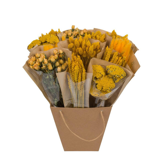Getrocknete Blumen Dried Mono Mix Yellow – 50 cm
