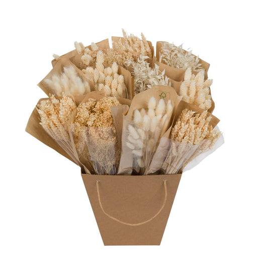 Getrocknete Blumen Dried Mono Mix Weiß – 50 cm