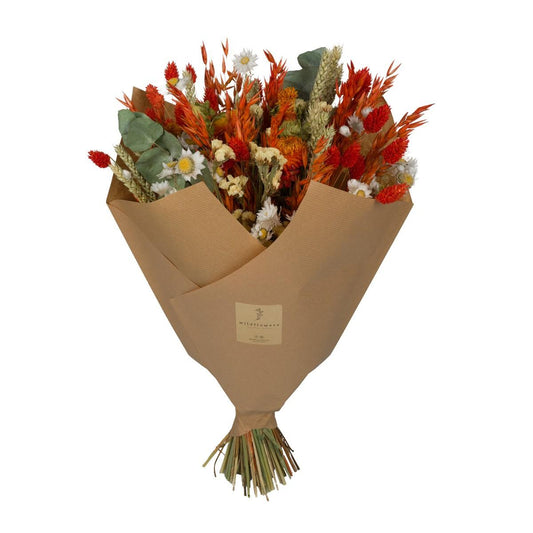 Getrocknete Blumen Classic Bouquet Orange – 4 Sträuße, 60 cm