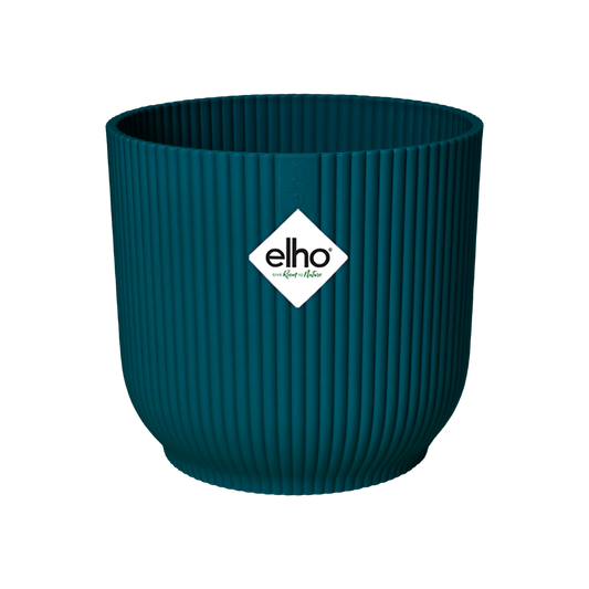 Elho Vibes Fold Round Blauer Pflanzentopf D14 x H13 cm