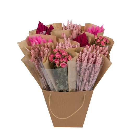 Getrocknete Blumen Dried Mono Mix Pink – 50 cm