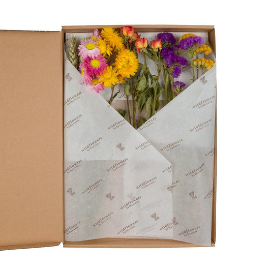 Getrocknete Blumen in Letterbox - 5-teilig, Ø 30 cm