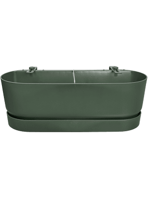Elho Pot Greenville Easy Balcony D25cm – Stilvoller Balkontopf Leaf Green