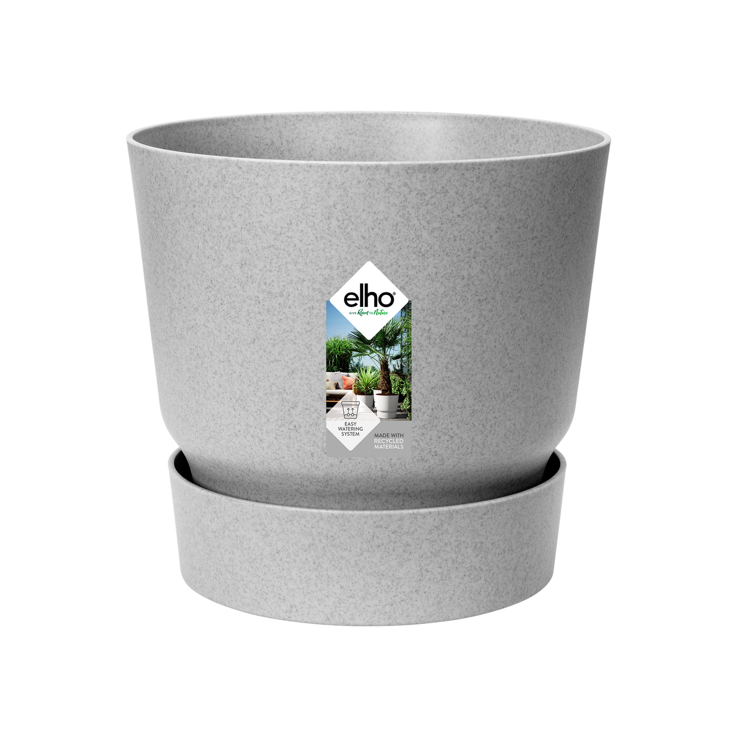 elho Greenville Round Pflanzentopf Grau D14 x H13 cm