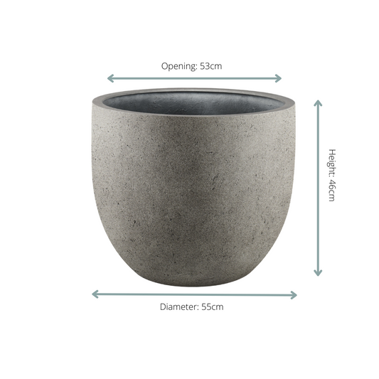 Pot Grigio New Egg Natural Concrete - Moderner Pflanzkübel D55xH46