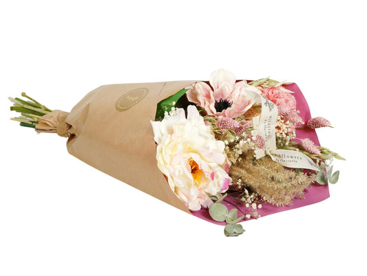 Getrocknete & Seiden-Pfingstrosen Deko – 55 cm