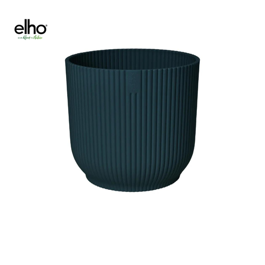 Elho Vibes Fold Round Blauer Pflanzentopf D14 x H13 cm