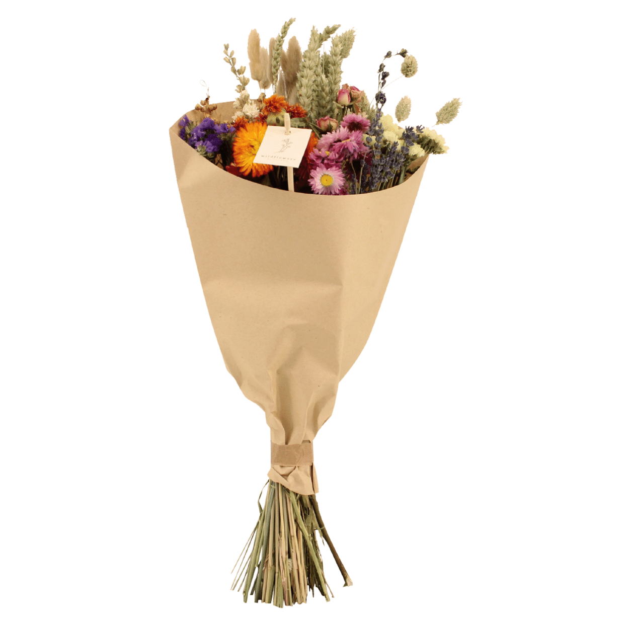 Trockenblumen Feldblumenstrauß Multi – Ø 20 cm, ca. 50 cm hoch